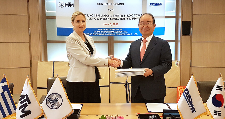 Angelicoussis航运向大宇造船 (DSME) 订购4艘船 Angelicoussis航运向大宇造船 (DSME) 订购4艘船