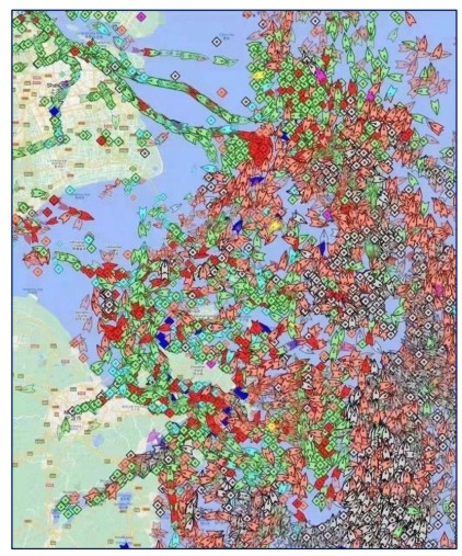 上海港船舶交通图