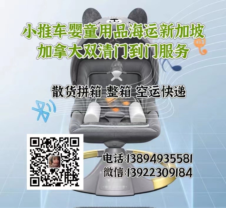 婴童用品海运新加坡加拿大双清到门服务